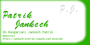 patrik jankech business card